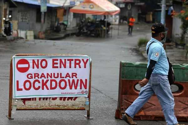 philippines covid lockdown sign