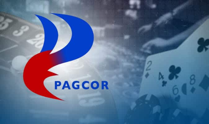 PAGCOR logo with blue background